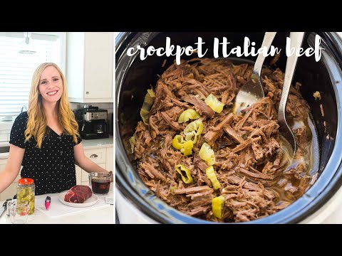 SIX Ingredient Crockpot Italian Beef! | The Recipe Rebel