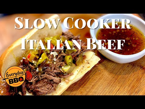 Italian Beef Sandwich Recipe | Slow Cooker | Best Homemade Italian Beef | Everyday BBQ