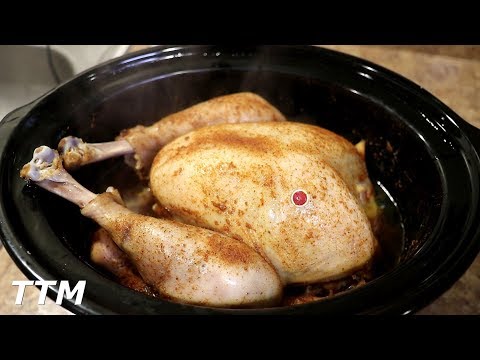 How to Cook a Whole Turkey in the Slow Cooker~Easy Cooking