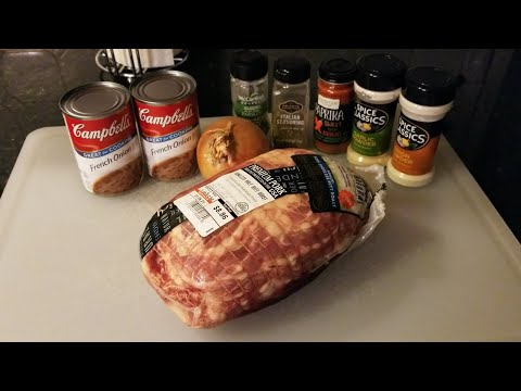 How to make French Onion pork roast in the slow cooker crockpot (OFL 1438)