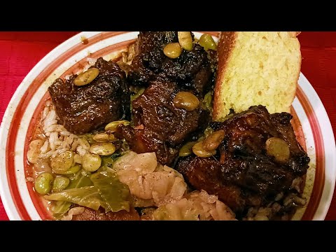 Making Soul Food: Ox Tails, Cabbage & Rice