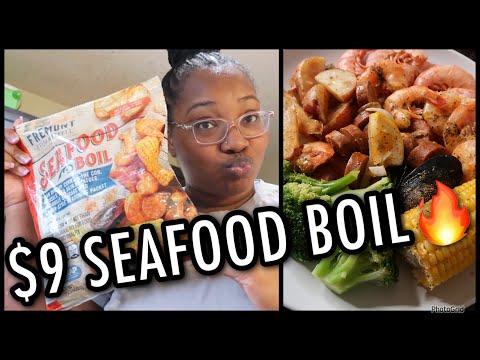 ALDI $9 Fremont Fish Market Seafood Boil 2023 Review – Is it Worth Buying? Cooking & Taste Test🦐