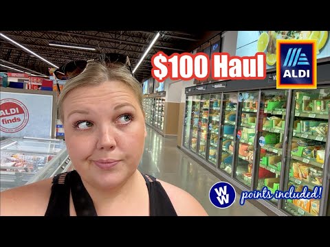 What I got for $100 at ALDI! Healthy Weekly GROCERY HAUL for Family! WW Grocery Haul with Points!
