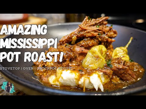 THE MOST DELICIOUS MISSISSIPPI POT ROAST EVER! | STOVETOP RECIPE | EASY COOKING TUTORIAL #potroast