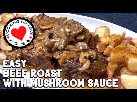 Slow Cooker Pot Roast With Cream Of Mushroom Sauce | Moist Slow Cooker Roast Beef | Cooking Up Love