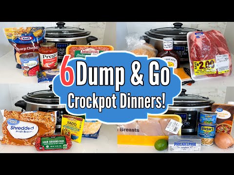 6 DUMP & GO SLOW COOKER MEALS | Best Quick EASY Crockpot Recipes  | Julia Pacheco